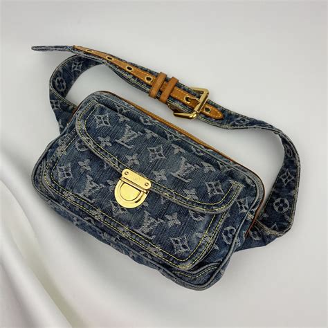 louis vuitton black denim bag|louis vuitton denim bum bag.